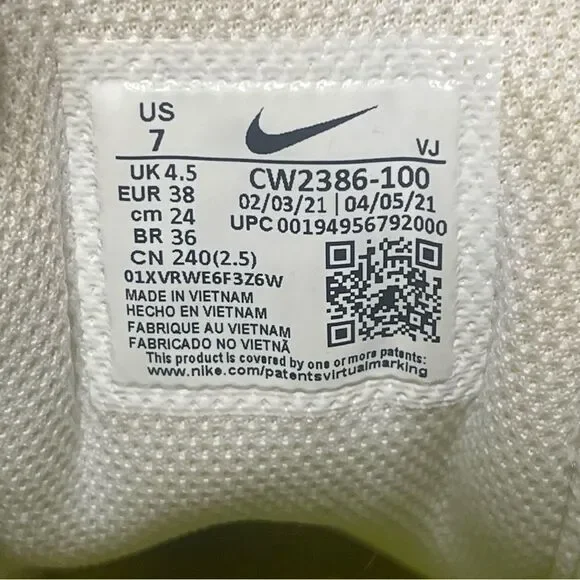 Nike Crater Impact Women's Summit White Grey Fog Sneakers Size 7 - Picture 4 of 16